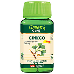 Ginkgo 40 mg - štandardizovaný extrakt - 60 kapslí